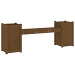 Casa si Gradina - Gradina si terasa - Mobilier exterior - Bancute de gradina - Bancheta cu jardiniere, maro miere, 180x36x63cm, lemn masiv pin - Infinity.ro