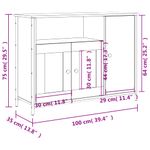 Casa si Gradina - Mobilier - Comode si corpuri - Comode - Servanta, stejar fumuriu, 100x35x75 cm, lemn prelucrat - Infinity.ro