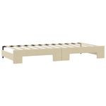 Casa si Gradina - Mobilier - Paturi si accesorii - Paturi - Pat de zi cu extensie si sertare, crem, 80x200 cm, textil - Infinity.ro