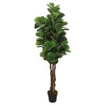 Casa si Gradina - Decoratiuni - Obiecte decorative - Plante artificiale - Smochin artificial cu frunze 96 de frunze 80 cm verde - Infinity.ro