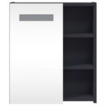 Casa si Gradina - Mobilier - Mobilier baie - Corpuri baie - Dulap cu oglinda de baie cu lumina LED, gri, 45x13x52 cm - Infinity.ro