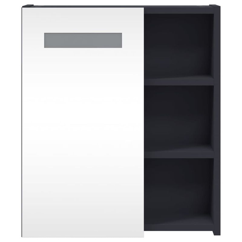 Casa si Gradina - Mobilier - Mobilier baie - Corpuri baie - Dulap cu oglinda de baie cu lumina LED, gri, 45x13x52 cm - Infinity.ro