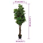Casa si Gradina - Decoratiuni - Obiecte decorative - Plante artificiale - Smochin artificial cu frunze 96 de frunze 80 cm verde - Infinity.ro