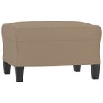 Casa si Gradina - Mobilier - Scaune si fotolii - Fotolii - Fotoliu canapea cu taburet, cappuccino, 60 cm, piele ecologica - Infinity.ro