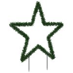 Casa si Gradina - Decoratiuni - Decoratiuni de sezon - Decoratiune stea cu lumini de Crăciun cu tarusi, 80 LED, 60 cm, model cu panglică - Infinity.ro