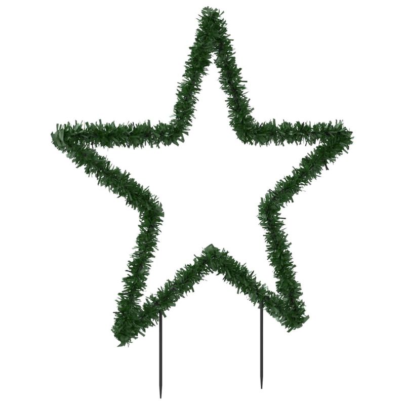 Casa si Gradina - Decoratiuni - Decoratiuni de sezon - Decoratiune stea cu lumini de Crăciun cu tarusi, 80 LED, 60 cm, model cu panglică - Infinity.ro