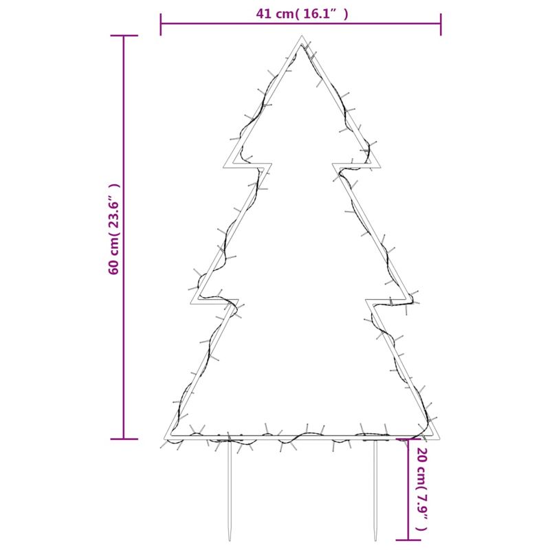 Casa si Gradina - Decoratiuni - Decoratiuni de sezon - Decoratiune brad cu lumini de Crăciun cu tarusi, 80 LED, 60 cm, model fără panglică - Infinity.ro