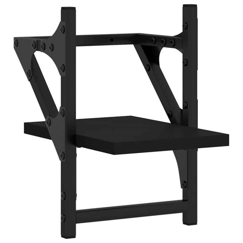 Casa si Gradina - Mobilier - Biblioteci si rafturi - Rafturi - Rafturi de perete cu bare, 2 buc, negru, 20x25x30 cm - Infinity.ro