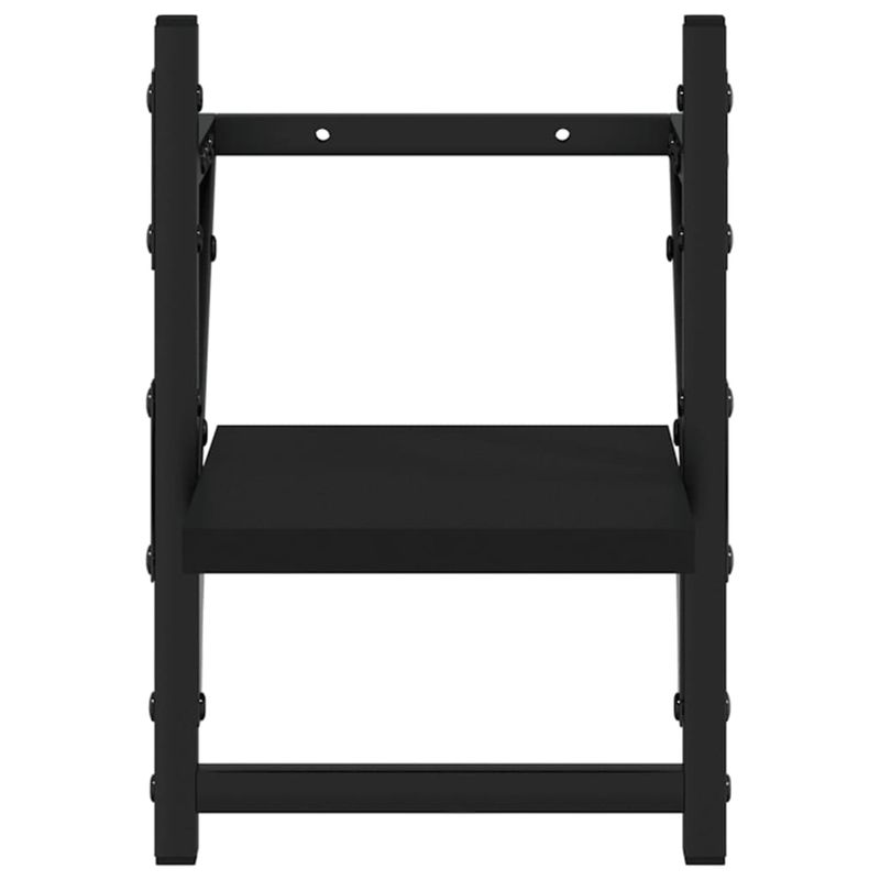 Casa si Gradina - Mobilier - Biblioteci si rafturi - Rafturi - Rafturi de perete cu bare, 2 buc, negru, 20x25x30 cm - Infinity.ro