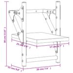Casa si Gradina - Mobilier - Biblioteci si rafturi - Rafturi - Rafturi de perete cu bare, 2 buc, negru, 20x25x30 cm - Infinity.ro