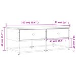 Casa si Gradina - Mobilier - Mese si birouri - Masute de cafea - Masuta de cafea, negru, 100x51x40 cm, lemn prelucrat - Infinity.ro