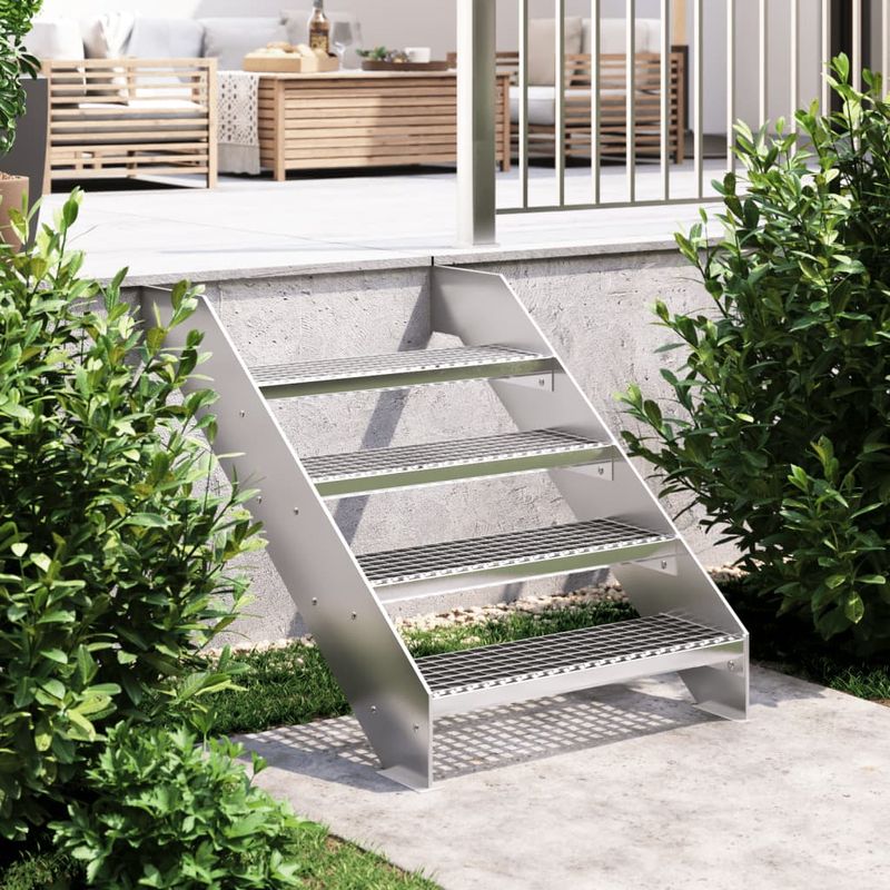 Casa si Gradina - Constructii - Scari si accesorii interioare - Accesorii scari interioare - Treapta tip gratar, 70x24x7 cm, otel galvanizat, model blocat prin presare - Infinity.ro