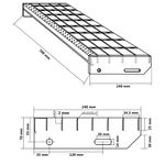 Casa si Gradina - Constructii - Scari si accesorii interioare - Accesorii scari interioare - Treapta tip gratar, 70x24x7 cm, otel galvanizat, model blocat prin presare - Infinity.ro