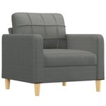 Casa si Gradina - Mobilier - Seturi de mobilier - Seturi living - Set de canapele cu perne, 3 piese, gri inchis, textil - Infinity.ro