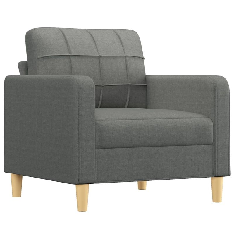 Casa si Gradina - Mobilier - Seturi de mobilier - Seturi living - Set de canapele cu perne, 3 piese, gri inchis, textil - Infinity.ro