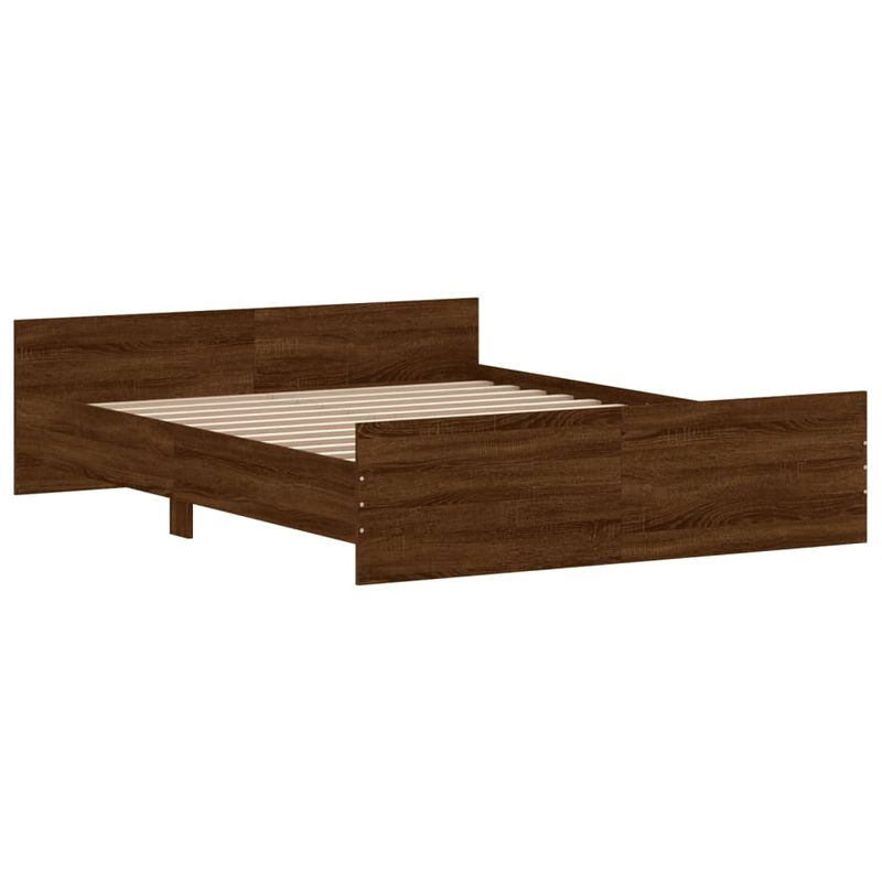 Casa si Gradina - Mobilier - Paturi si accesorii - Paturi - Cadru de pat cu tablie la cap/picioare, stejar maro, 160x200 cm - Infinity.ro