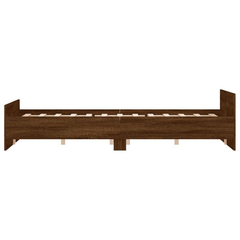 Casa si Gradina - Mobilier - Paturi si accesorii - Paturi - Cadru de pat cu tablie la cap/picioare, stejar maro, 160x200 cm - Infinity.ro