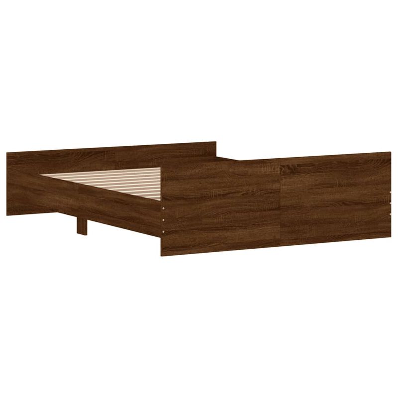 Casa si Gradina - Mobilier - Paturi si accesorii - Paturi - Cadru de pat cu tablie la cap/picioare, stejar maro, 160x200 cm - Infinity.ro