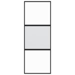 Casa si Gradina - Constructii - Usi interior, exterior si garaj - Usi garaj - Usa glisanta, negru, 76x205 cm, sticla securizata si aluminiu - Infinity.ro