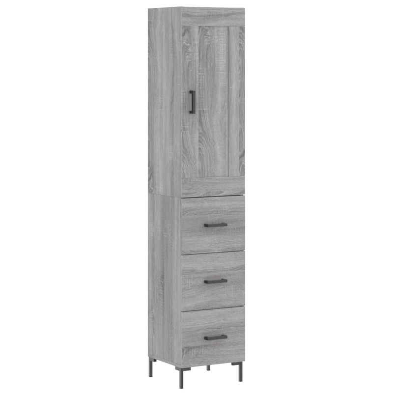 Casa si Gradina - Mobilier - Comode si corpuri - Comode - Dulap inalt, gri sonoma, 34,5x34x180 cm, lemn prelucrat - Infinity.ro