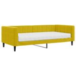 Casa si Gradina - Mobilier - Paturi si accesorii - Paturi - Pat de zi cu saltea, galben, 90x200 cm, catifea - Infinity.ro