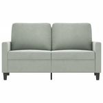Casa si Gradina - Mobilier - Canapele si coltare - Canapele - Canapea cu 2 locuri, gri deschis, 120 cm, catifea - Infinity.ro