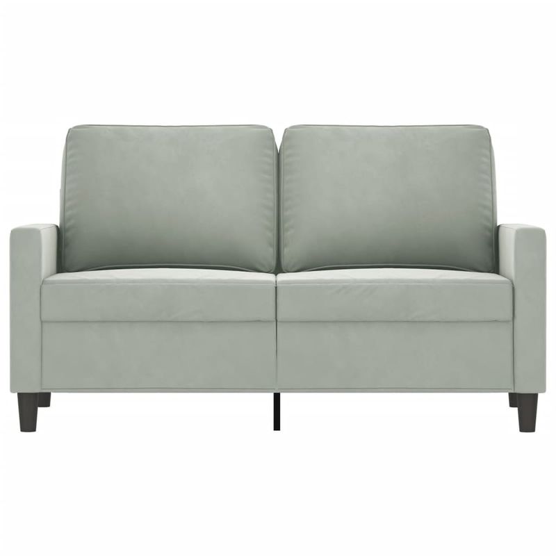Casa si Gradina - Mobilier - Canapele si coltare - Canapele - Canapea cu 2 locuri, gri deschis, 120 cm, catifea - Infinity.ro