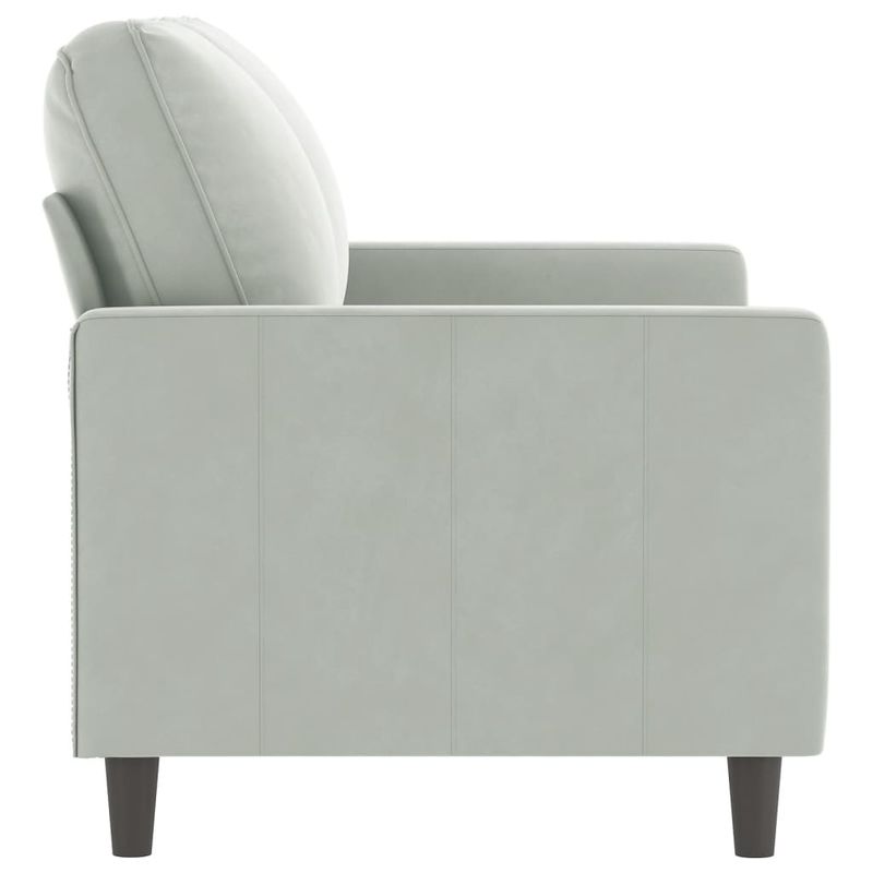 Casa si Gradina - Mobilier - Canapele si coltare - Canapele - Canapea cu 2 locuri, gri deschis, 120 cm, catifea - Infinity.ro