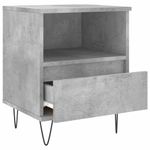 Casa si Gradina - Mobilier - Comode si corpuri - Noptiere - Noptiera, gri beton, 40x35x50 cm, lemn compozit - Infinity.ro
