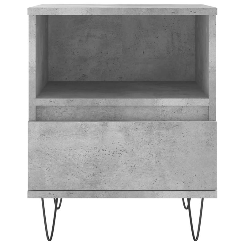 Casa si Gradina - Mobilier - Comode si corpuri - Noptiere - Noptiera, gri beton, 40x35x50 cm, lemn compozit - Infinity.ro