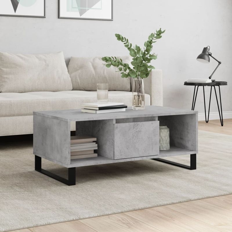 Casa si Gradina - Mobilier - Mese si birouri - Masute de cafea - Masuta de cafea, gri beton, 90x50x36,5 cm, lemn compozit - Infinity.ro