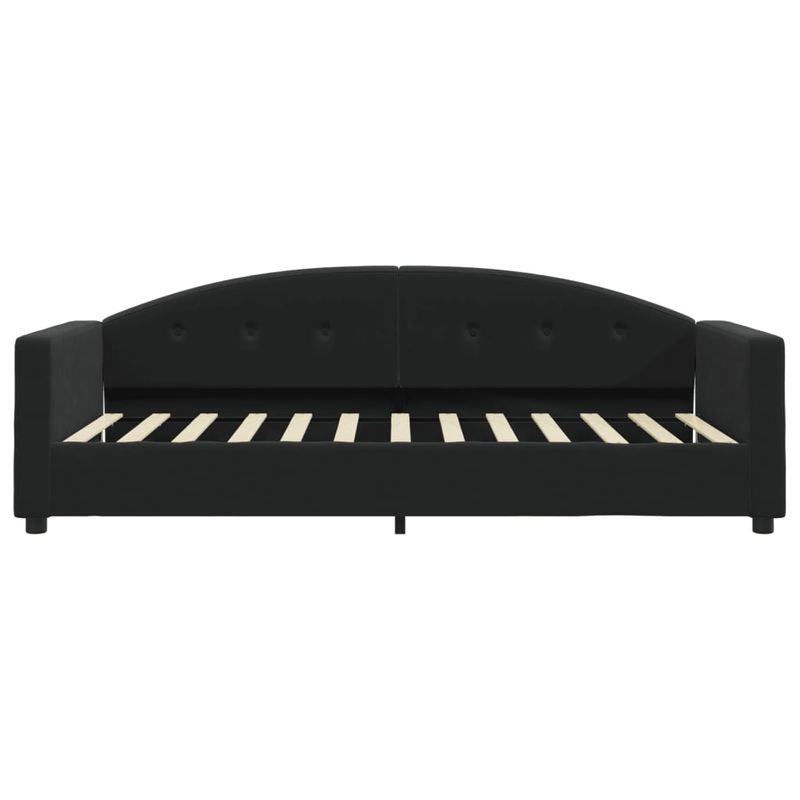 Casa si Gradina - Mobilier - Paturi si accesorii - Paturi - Pat de zi cu saltea, negru, 90x200 cm, catifea - Infinity.ro