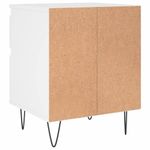 Casa si Gradina - Mobilier - Comode si corpuri - Noptiere - Noptiera, alb, 40x35x50 cm, lemn prelucrat - Infinity.ro