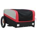 Sport si Outdoor - Ciclism - Accesorii pentru biciclete - Remorci biciclete - Remorca pentru biciclete, negru și rosu, 30 kg, fier, mărime 122x52.5x42.5 cm - Infinity.ro
