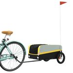 Sport si Outdoor - Ciclism - Accesorii pentru biciclete - Remorci biciclete - Remorca pentru biciclete, negru și galben, 30 kg, fier, mărime 122x52.5x42.5 cm - Infinity.ro