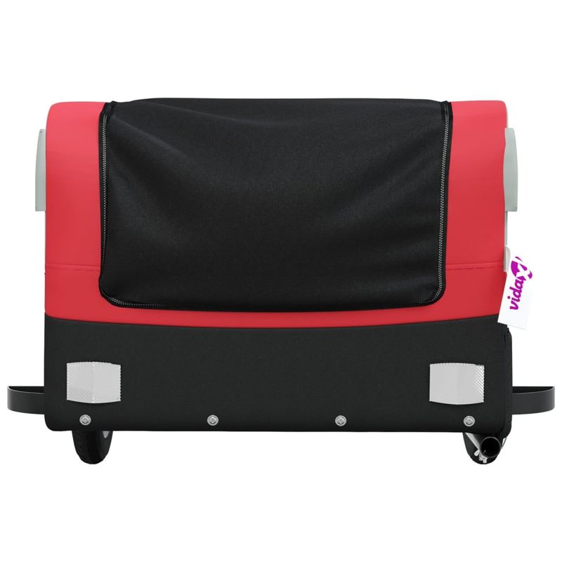 Sport si Outdoor - Ciclism - Accesorii pentru biciclete - Remorci biciclete - Remorca pentru biciclete, negru și rosu, 30 kg, fier, mărime 122x52.5x42.5 cm - Infinity.ro