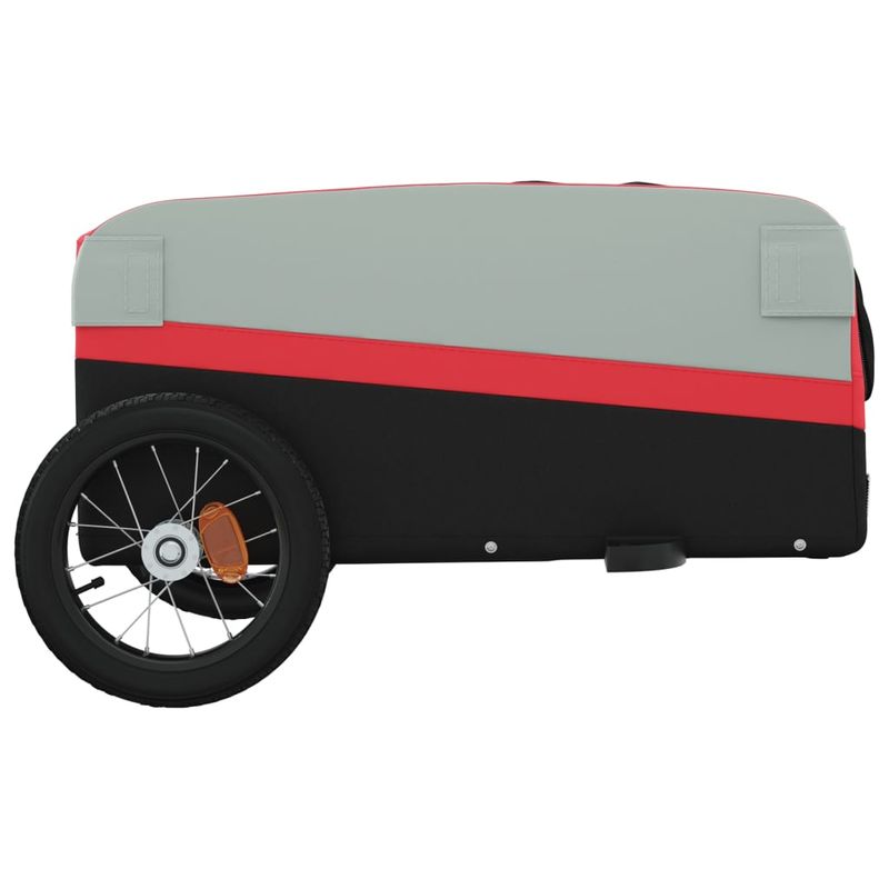 Sport si Outdoor - Ciclism - Accesorii pentru biciclete - Remorci biciclete - Remorca pentru biciclete, negru și rosu, 30 kg, fier, mărime 122x52.5x42.5 cm - Infinity.ro
