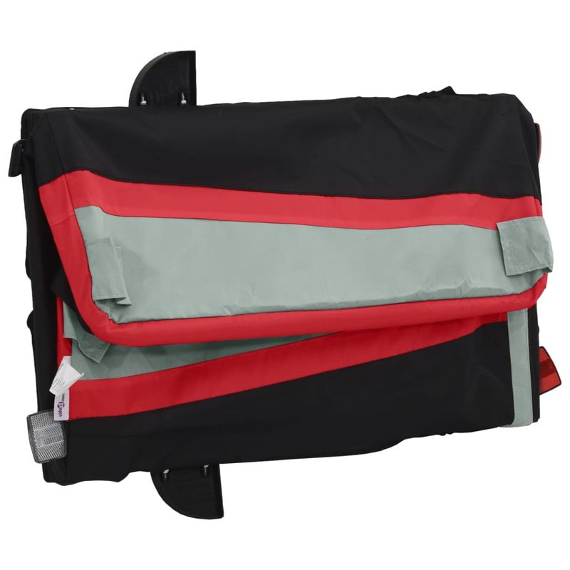 Sport si Outdoor - Ciclism - Accesorii pentru biciclete - Remorci biciclete - Remorca pentru biciclete, negru și rosu, 30 kg, fier, mărime 122x52.5x42.5 cm - Infinity.ro