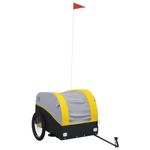 Sport si Outdoor - Ciclism - Accesorii pentru biciclete - Remorci biciclete - Remorca pentru biciclete, negru și galben, 45 kg, fier, mărime 126x63x63 cm - Infinity.ro