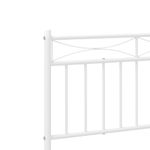 Casa si Gradina - Mobilier - Paturi si accesorii - Paturi - Cadru de pat metalic cu tablie, alb, 100x190 cm - Infinity.ro