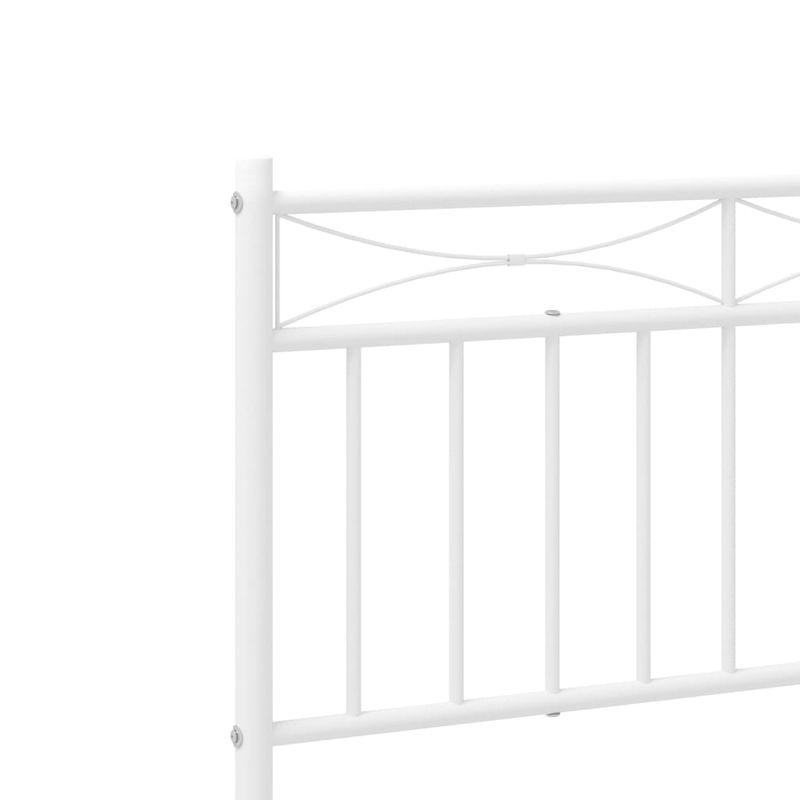 Casa si Gradina - Mobilier - Paturi si accesorii - Paturi - Cadru de pat metalic cu tablie, alb, 100x190 cm - Infinity.ro