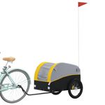 Sport si Outdoor - Ciclism - Accesorii pentru biciclete - Remorci biciclete - Remorca pentru biciclete, negru și galben, 45 kg, fier, mărime 126x63x63 cm - Infinity.ro