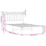 Casa si Gradina - Mobilier - Paturi si accesorii - Paturi - Cadru de pat metalic cu tablie, alb, 100x190 cm - Infinity.ro