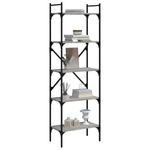 Casa si Gradina - Mobilier - Biblioteci si rafturi - Biblioteci - Biblioteca cu 5 niveluri gri sonoma 56x31,5x174cm lemn compozit - Infinity.ro