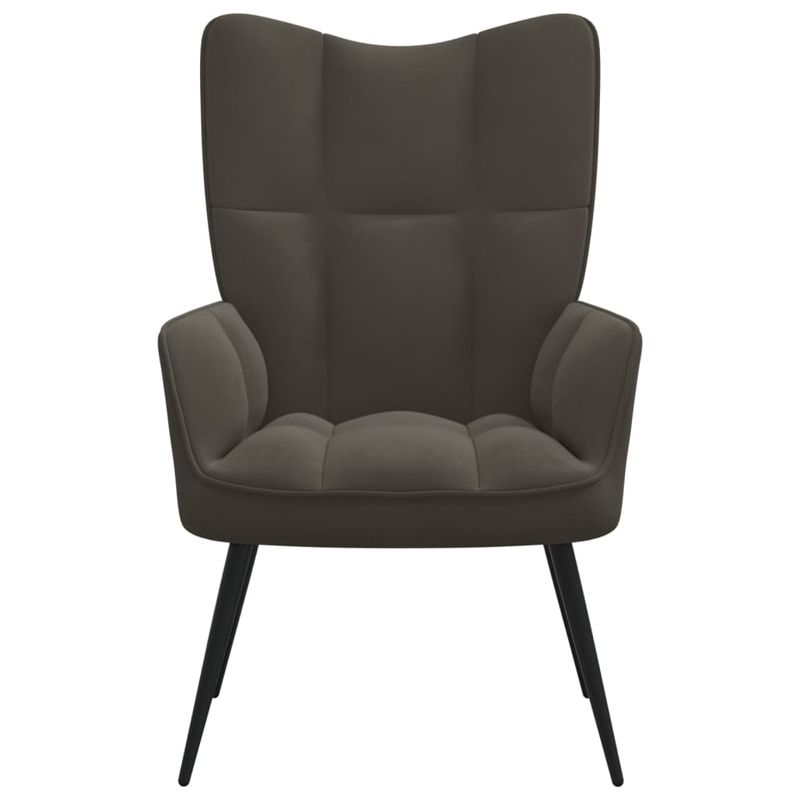 Casa si Gradina - Mobilier - Scaune si fotolii - Fotolii - Fotoliu de relaxare, gri inchis, catifea - Infinity.ro