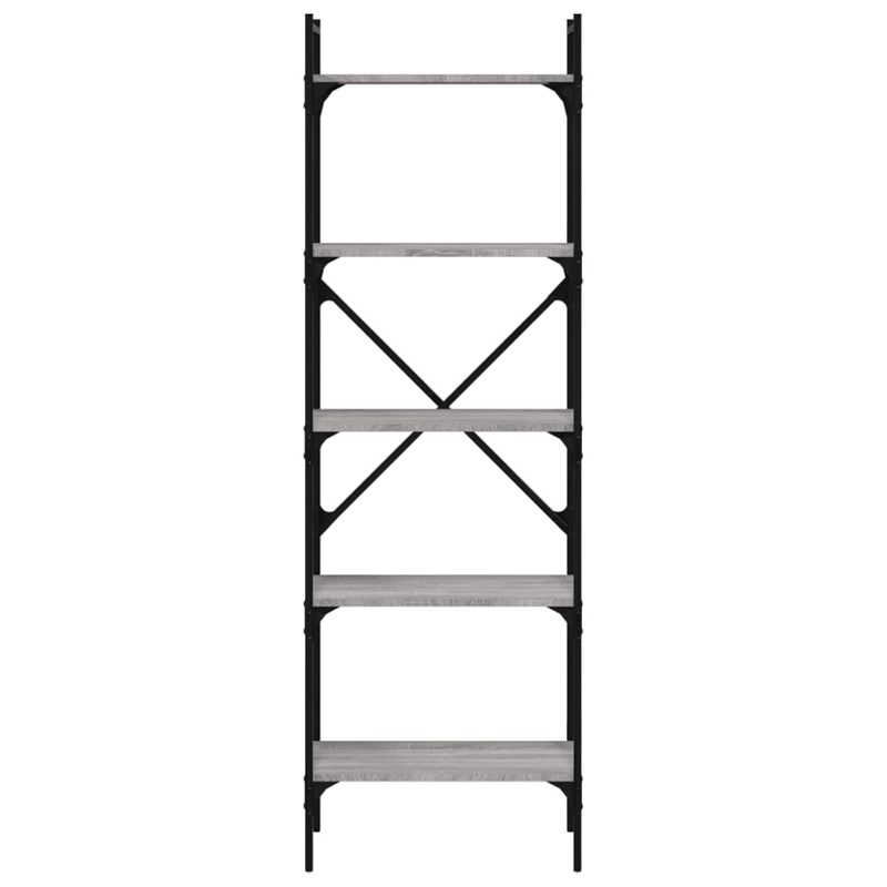 Casa si Gradina - Mobilier - Biblioteci si rafturi - Biblioteci - Biblioteca cu 5 niveluri gri sonoma 56x31,5x174cm lemn compozit - Infinity.ro