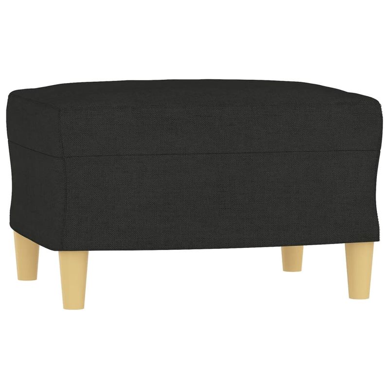 Casa si Gradina - Mobilier - Canapele si coltare - Canapele - Canapea cu 3 locuri cu taburet, negru, 180 cm, material textil - Infinity.ro