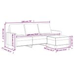 Casa si Gradina - Mobilier - Canapele si coltare - Canapele - Canapea cu 3 locuri si taburet, negru, 180 cm, piele ecologica - Infinity.ro