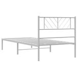 Casa si Gradina - Mobilier - Paturi si accesorii - Paturi - Cadru pat metalic cu tablie, alb, 90x200 cm - Infinity.ro