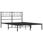 Casa si Gradina - Mobilier - Paturi si accesorii - Paturi - Cadru de pat metalic cu tablie, negru, 140x190 cm - Infinity.ro